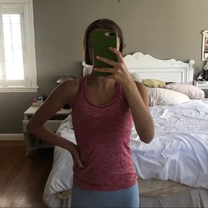 maroon/pink lulu lemon tank